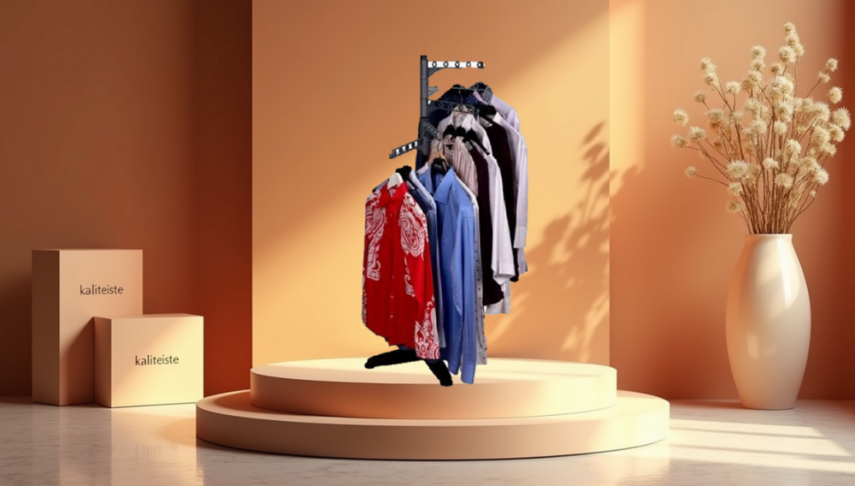 Ayaklı Konfeksiyon Askısı Vestiyer Portmanto Çok Amaçlı Askılık - 1