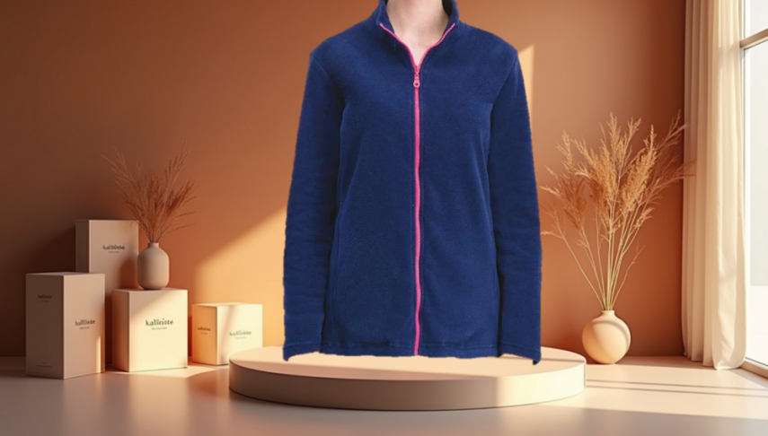 Bayan Tam Fermuarlı Polar - 12