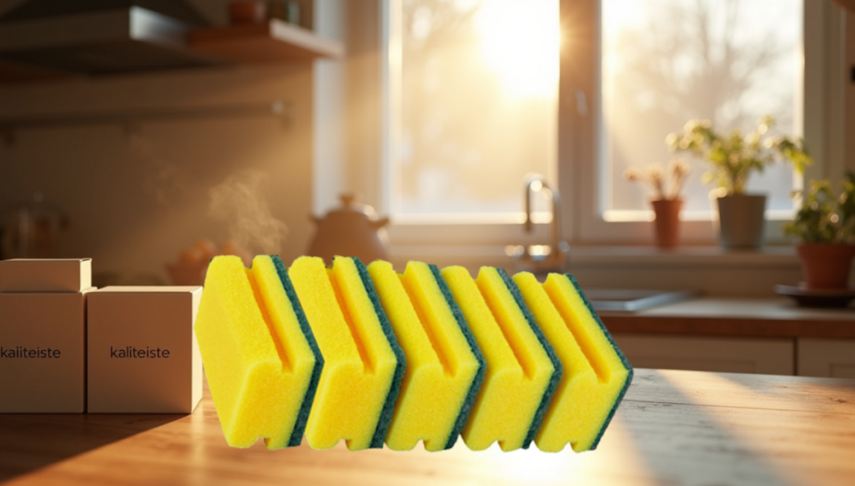 Bulaşık Süngeri Oluklu 5 li Paket - 1