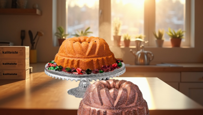 Döküm Kek Kalıbı Bakır Renginde