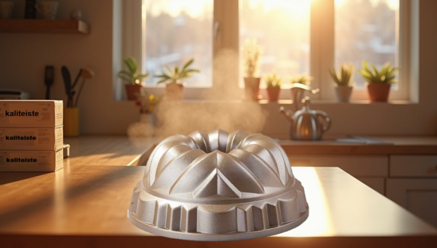 Döküm Kek Kalıbı Bronz Renginde - 1