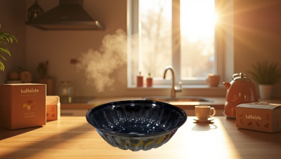 Emaye Kek Kalıbı Siyah - Düz