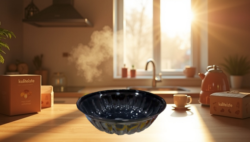 Emaye Kek Kalıbı Siyah - Düz - 1