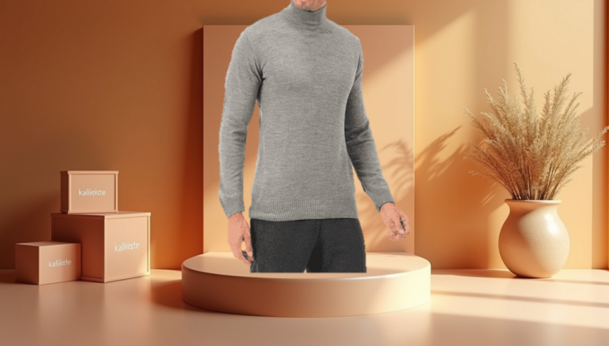 Erkek Düz Renk Kazak - 4