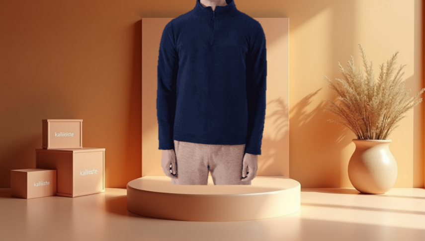 Erkek Yarım Fermuar Polar Üst - 2