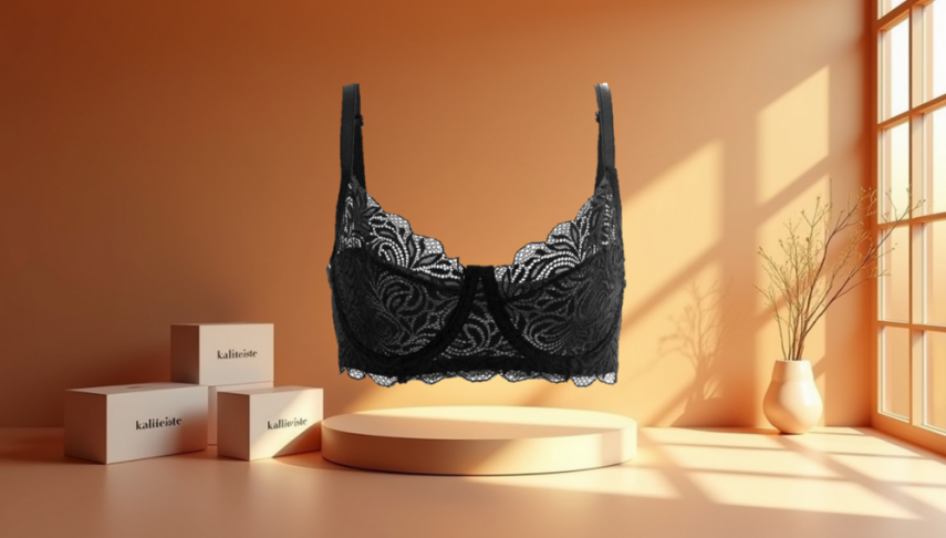 Kadın Dantelli Toparlayıcı Sütyen Siyah - 1