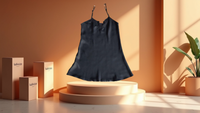 Kadın Saten Gecelik Siyah (1)