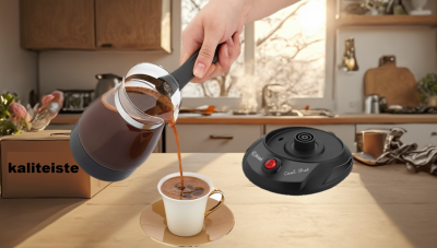 Cam Türk Kahvesi Makinası - Elekrikli Cezve Kcm 7514 