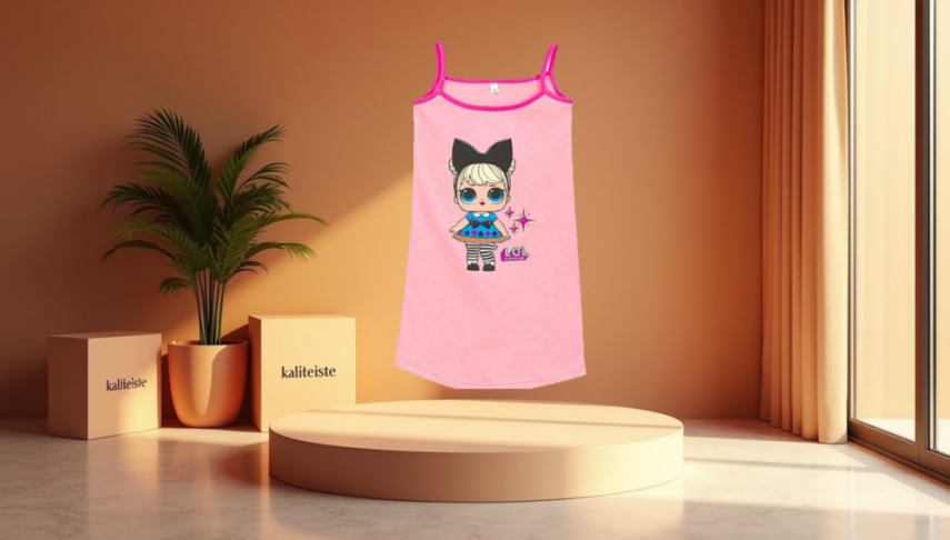 Kız Çocuk İp Askılı Elbise - 2