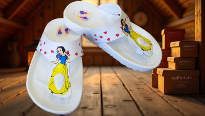 Model 39 Kız Çocuk Figürlü Parmak Arası Terlik Ayakkabı