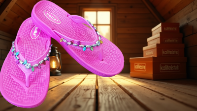 Model 40 Kız Çocuk Taşlı Parmak Arası Terlik Ayakkabı (1)