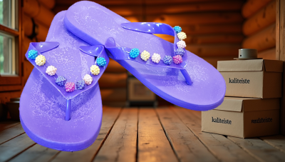 Model 42 Kız Çocuk Taşlı Parmak Arası Terlik Ayakkabı - 5