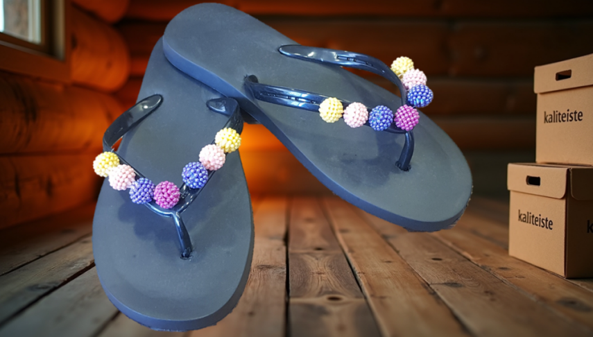 Model 49 Bayan Taşlı Parmak Arası Terlik Ayakkabı - 5