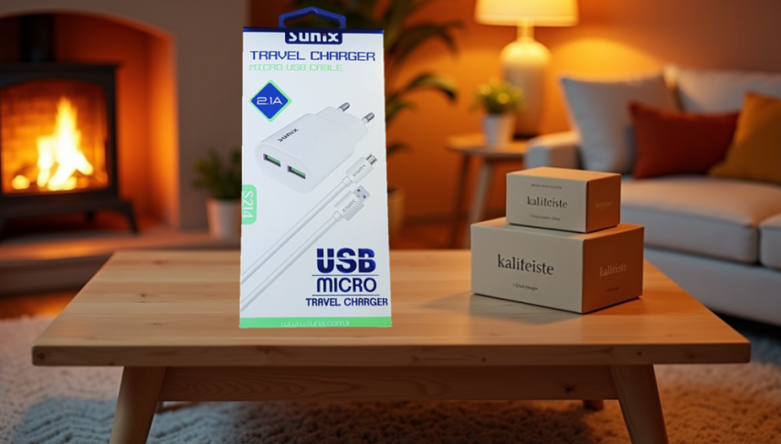 Micro USB 2 Girişli 2,1A S214 - 1