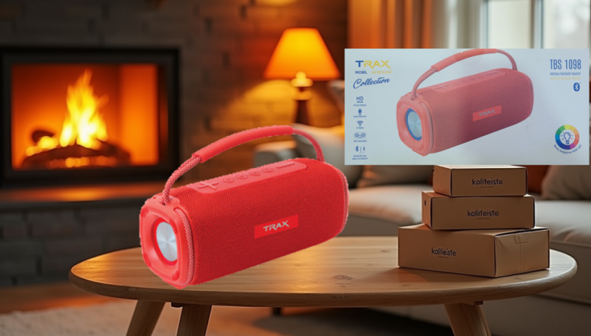 RGB Işıklı Bluetooth Speaker Kırmızı TBS-1098 - 1