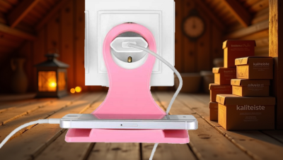 Telefon Priz Tutucu Pembe