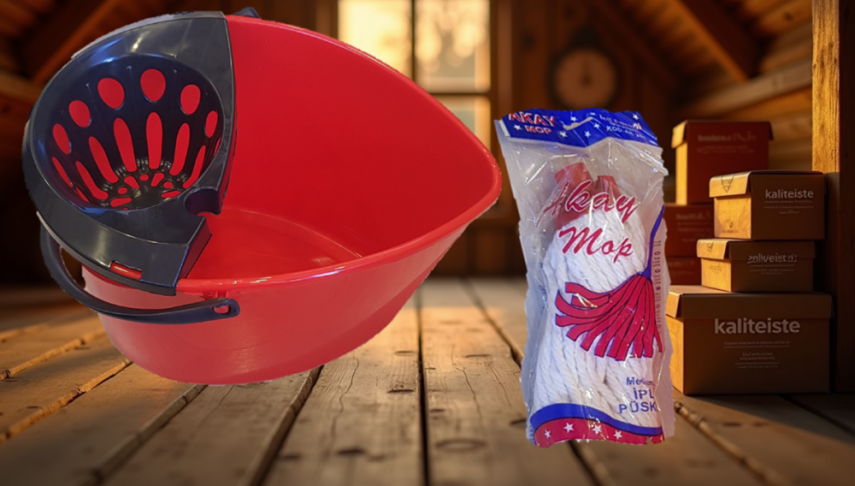 Temizlik Seti Ev Tipi Eko Kova ve Süzgeç - 1