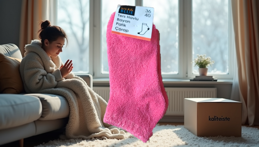 Ters Havlu Bayan Patik Çorap - 3