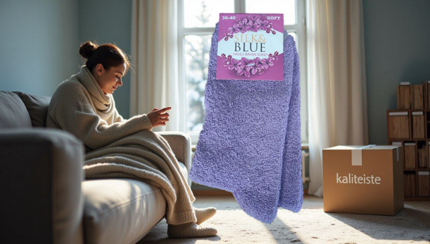 Ters Havlu Bayan Soket Çorap - 1