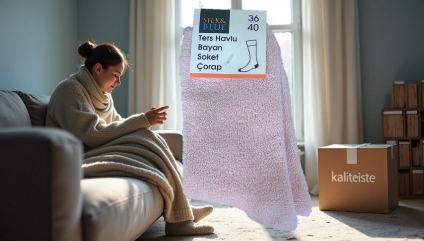 Ters Havlu Bayan Soket Çorap - 2